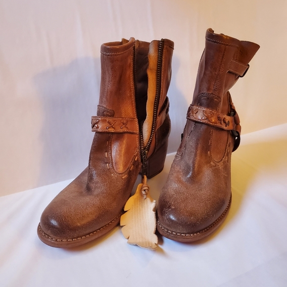 NWT Bed Stu Octane 2 Western Boot Tan Leather - Picture 2 of 9